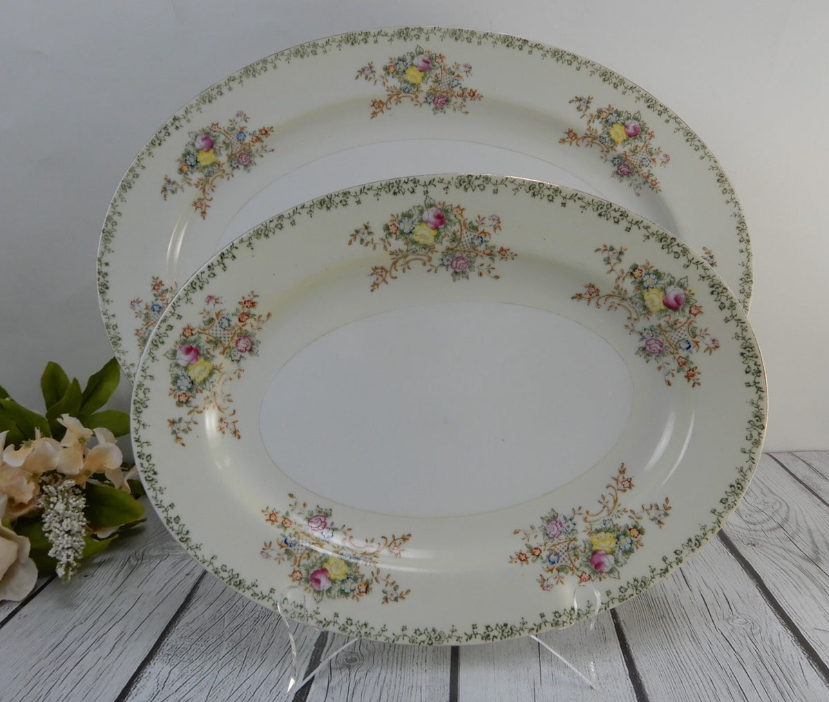 Vintage Regal China  Japan Set of 16-1/4" Platter and 12" Platter