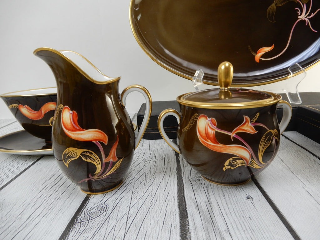 Furstenberg Germany Dinnerware Set: Platter, Sugar, Creamer, Veg & Gravy