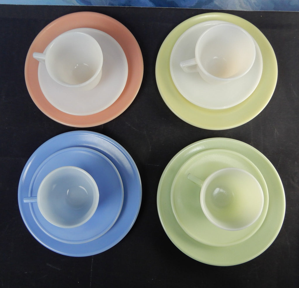 Vintage 1940's Little Hostess Child's Pastel Tea Set- Hazel Atlas 12 Pieces