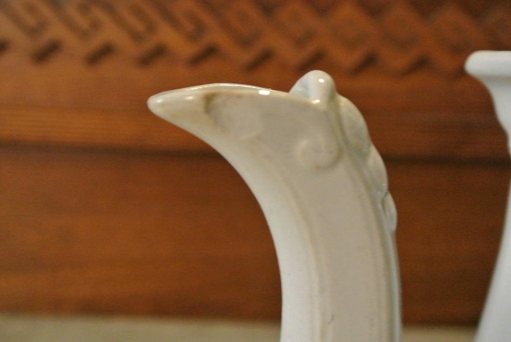 White Ironstone Ridgway Bates & Co Chamber White Ironstone Coffee Pot NO LID