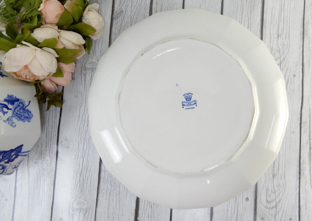 Antique Mason's Ironstone Blue Pheasant Pattern,Wash Bowl & Pitcher Set Ca.1815
