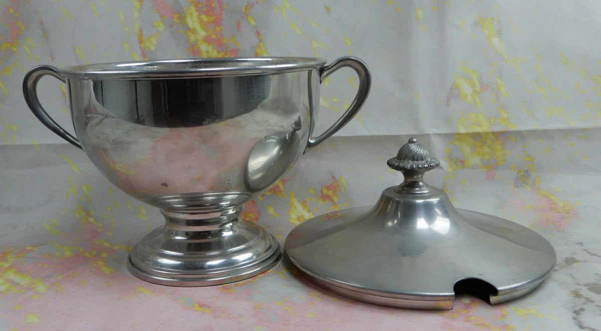 Vintage Boardman Colonial Pewter Tureen/Grog Bowl W/Lid No Ladle
