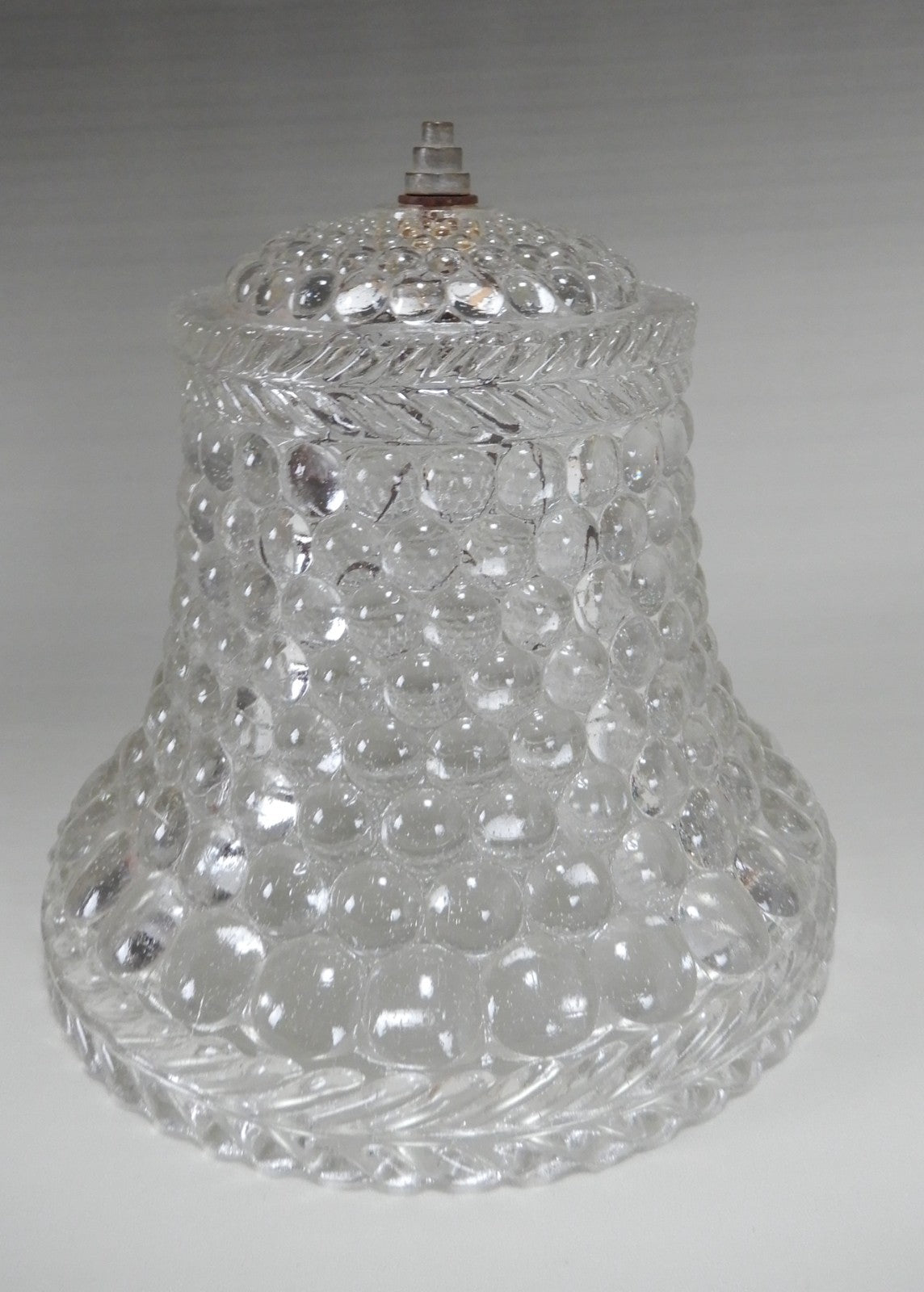 Bubbles Clear Glass Lamp Light Fixture Shade Hobnail w/Light Bulb Clip Adapter