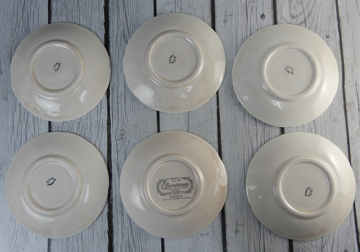Vintage Connoisseur Collection Gien Deauville 21 Piece Coffee Set Made in France