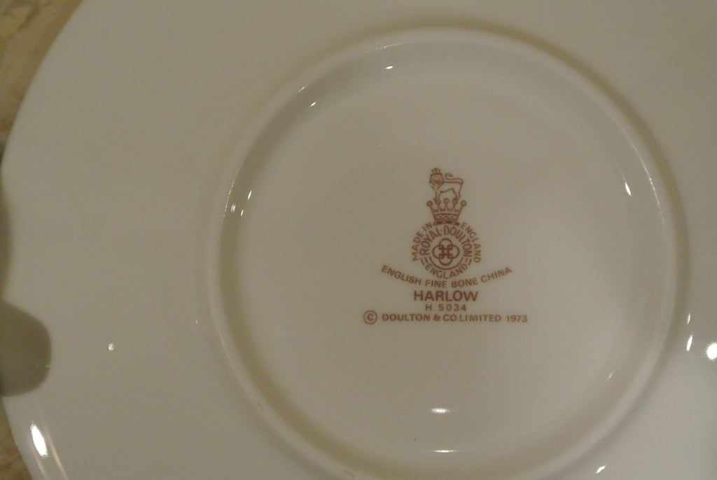 Royal Doulton Harlow Bone China 3 Piece Set. Dessert Plate Saucer and Tea Cup.