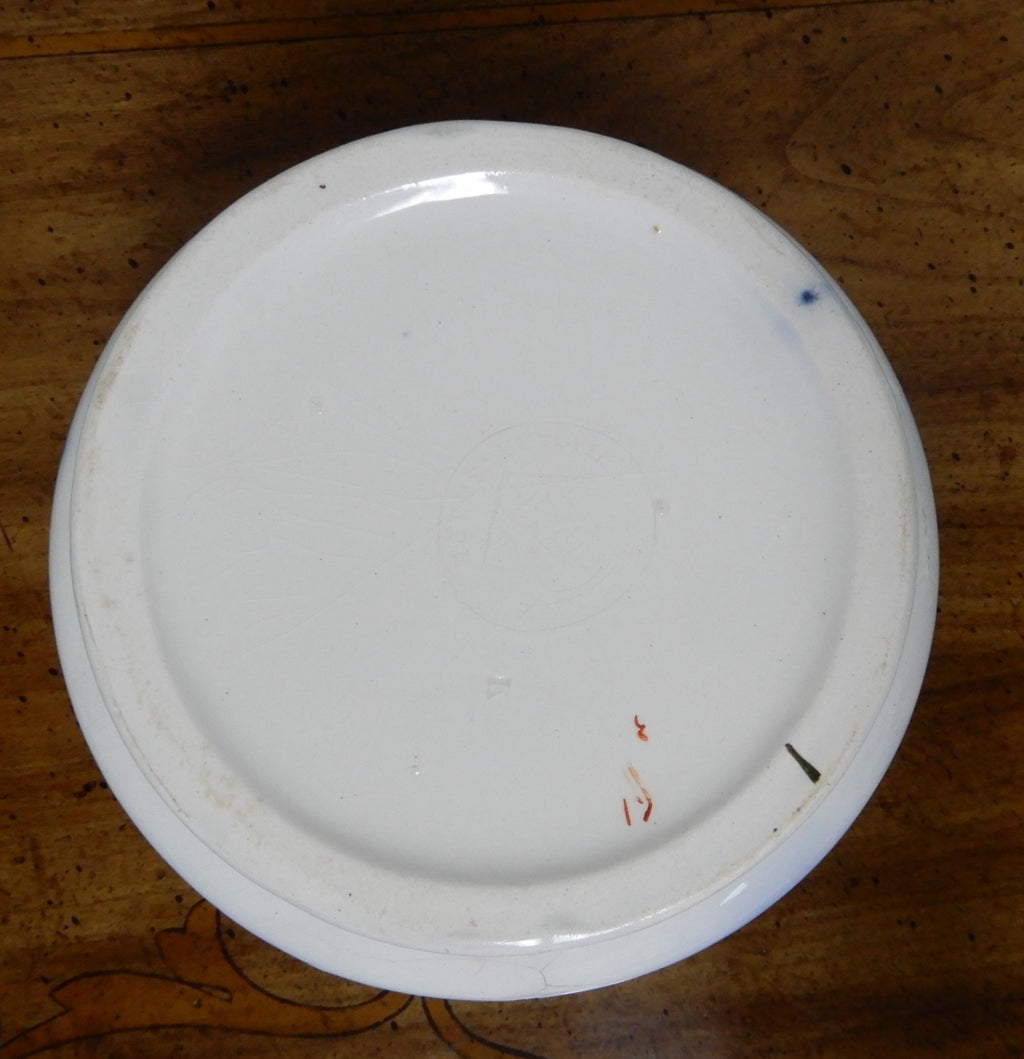 1856 Edward Walley  Flow Blue,Leaves & Berries Ironstone Sugar Bowl NO LID
