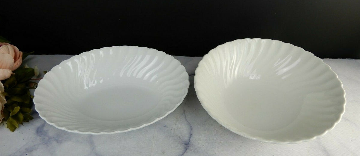 Vintage Snowhite Regency Johnson Bros. Ironstone Oval and Round Serving Bowls