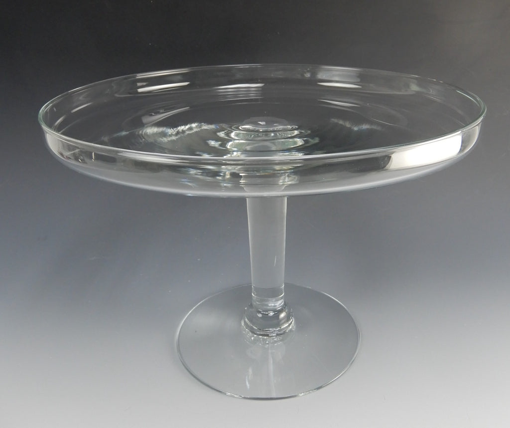 Vintage Clear Glass Cake/Dessert Stand 8" High X  12" Diameter