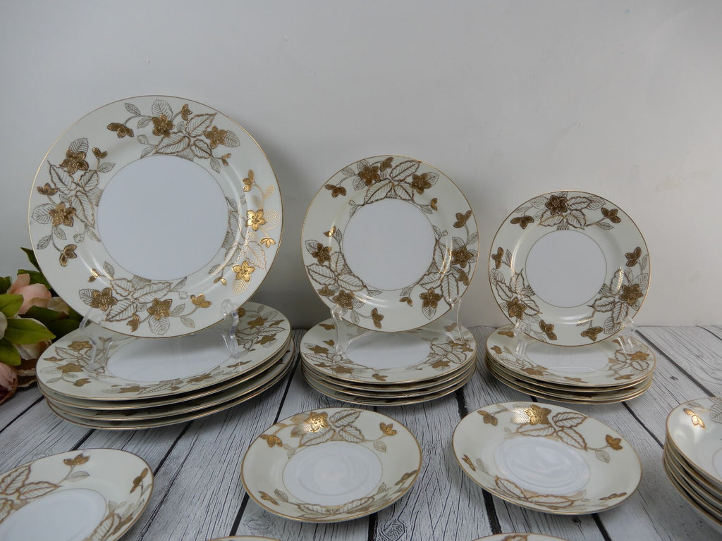Vtg Anniversary Craftsman China Japan 30 Pc 6-Piece 5 Place Setting #178 Pattern
