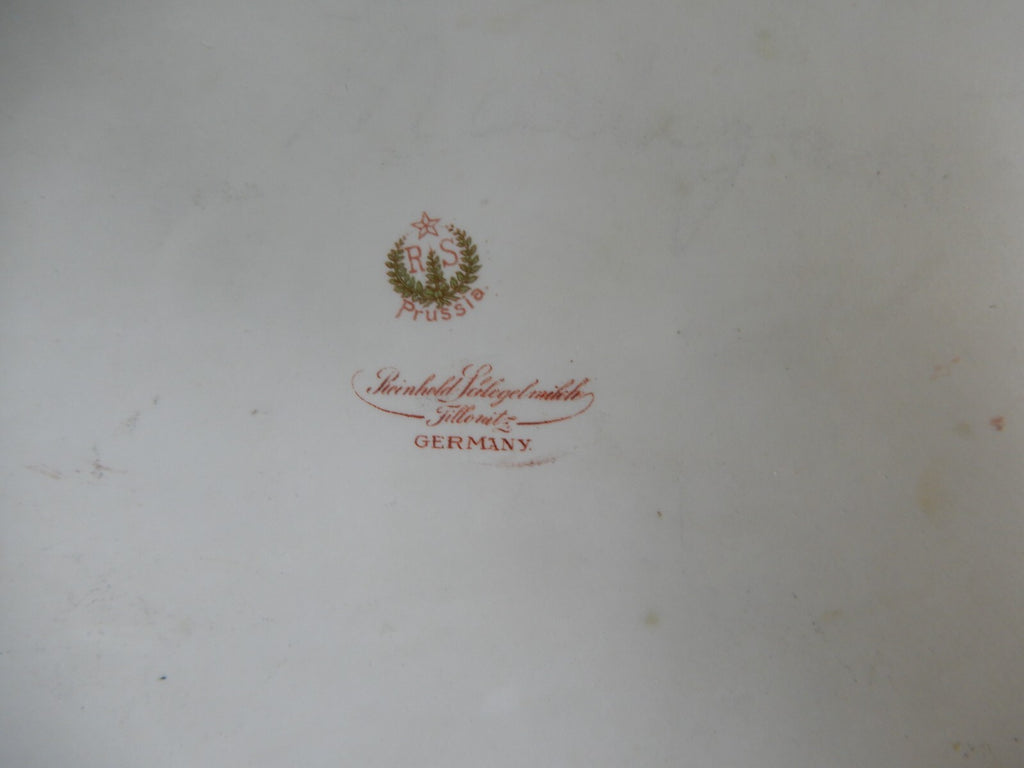 RS Prussia Reinhold Schlegelmilch Tillowitz Porcelain 11" Oval Shallow Tray