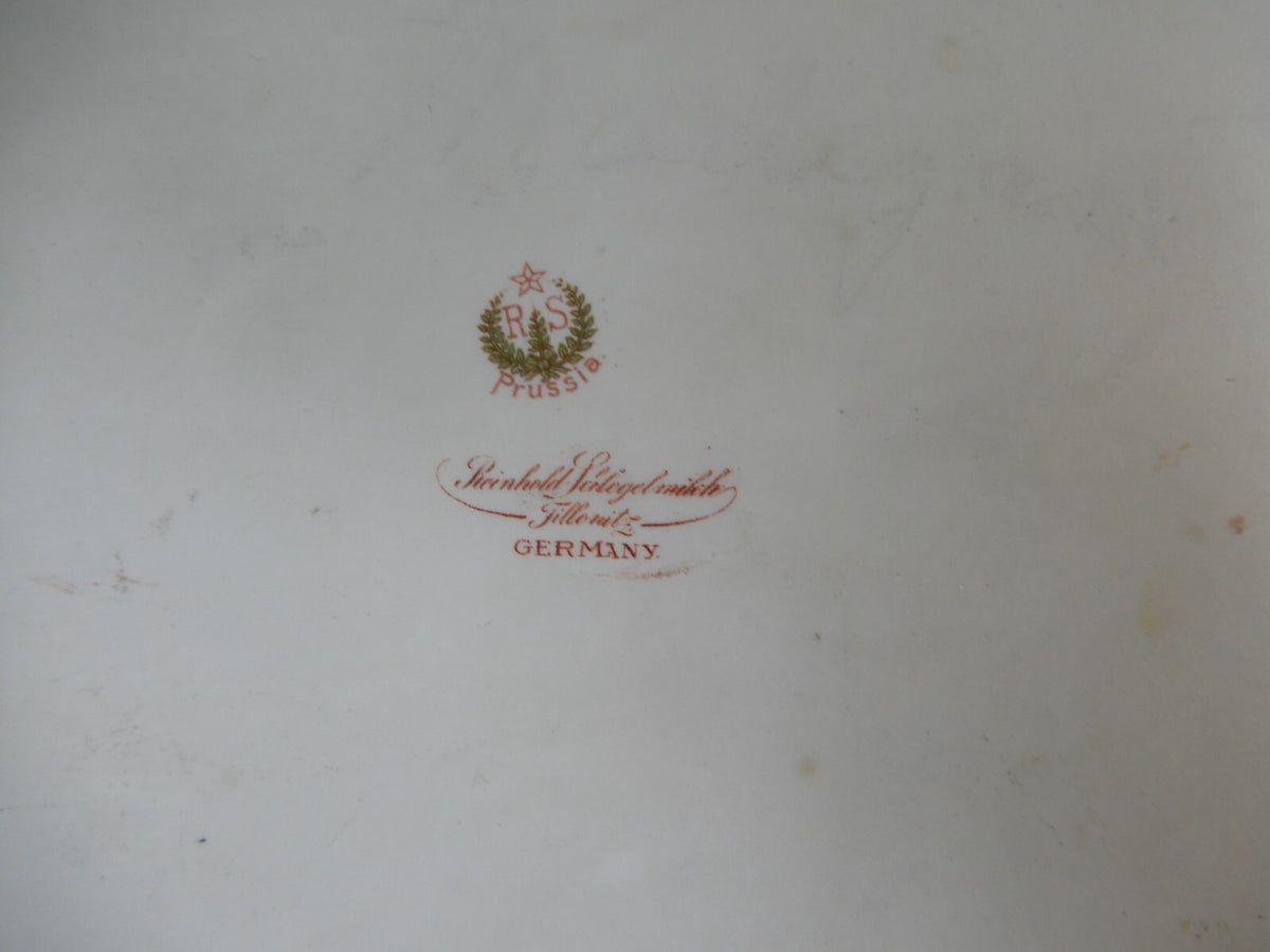 RS Prussia Reinhold Schlegelmilch Tillowitz Porcelain 11" Oval Shallow Tray
