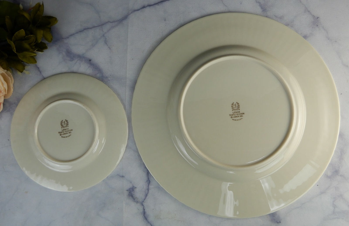 Lenox China Temple Blossom Made in U.S.A .Set of  Dinner Plate and B/B Plate
