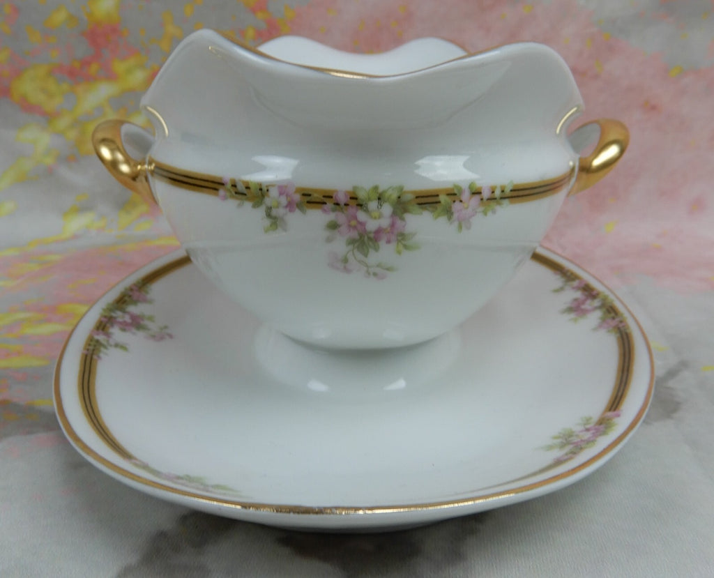 Vintage Tirschenreuth Bavaria Kingston Creamer,Sugar Bowl,Gravy Boat