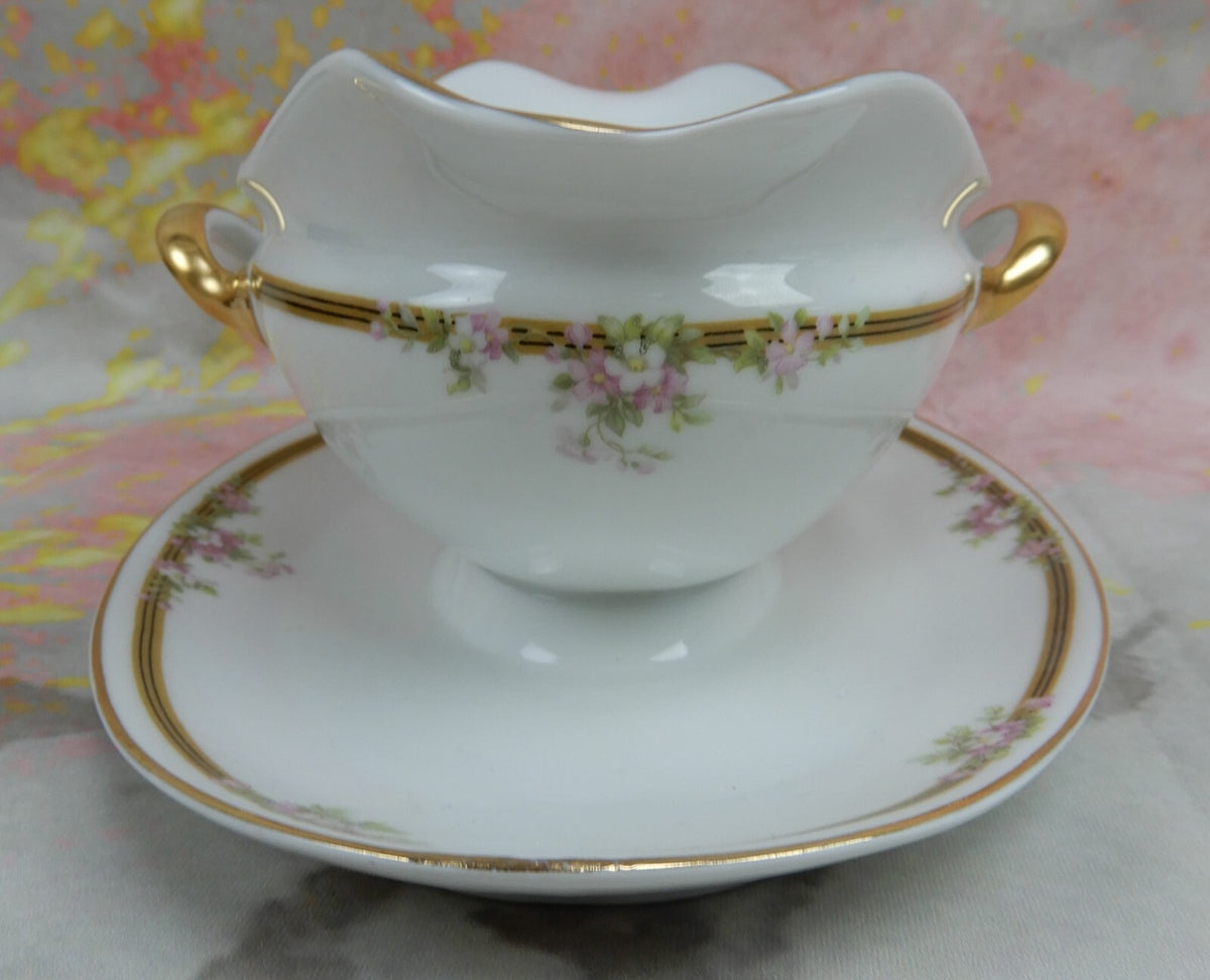 Vintage Tirschenreuth Bavaria Kingston Creamer,Sugar Bowl,Gravy Boat