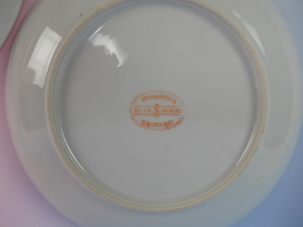 4 Pc. Stouffers Hand Decorated Blue Forget Me Not~ Cups and Saucers