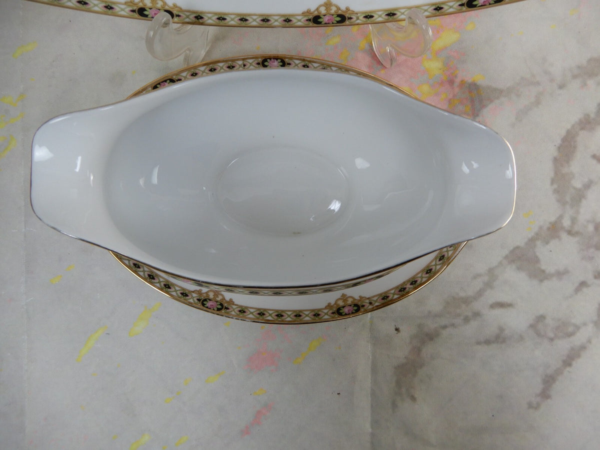Set of Two Vintage Noritake Morimura "THE CEYLON"  16" Platter and Gravy Boat