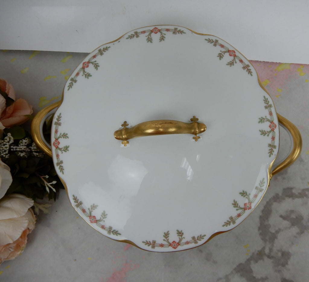 Vintage Haviland Limoges Schleiger 580 Pattern Lidded Vegetable Bowl
