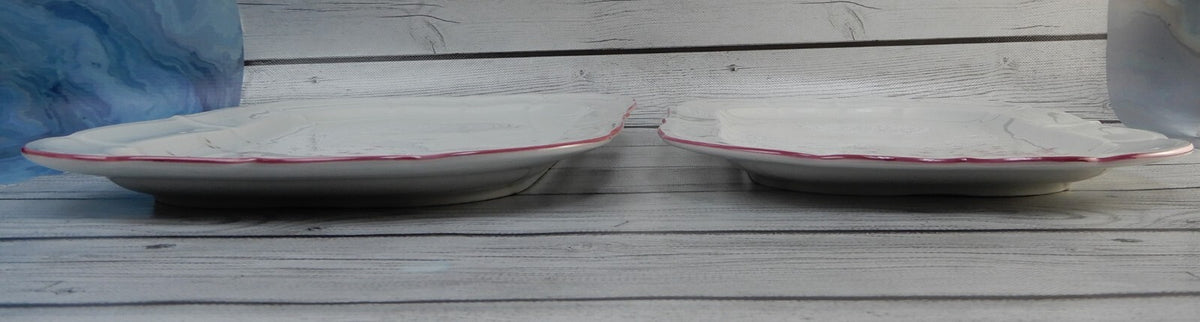 Vintage Schumann Arzberg Germany Bavaria Pink Floral~14-1/4" & 13-1/4" Platters