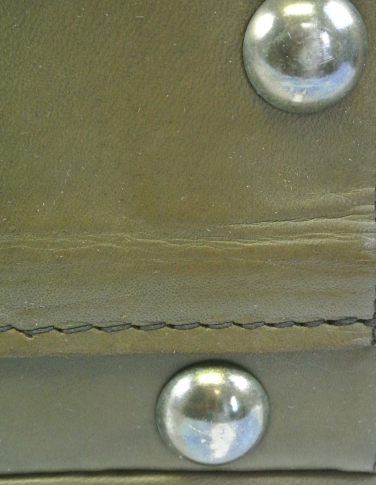 Original 1940s 1950s Vintage Light Brown Leather Luggage Suitcase
