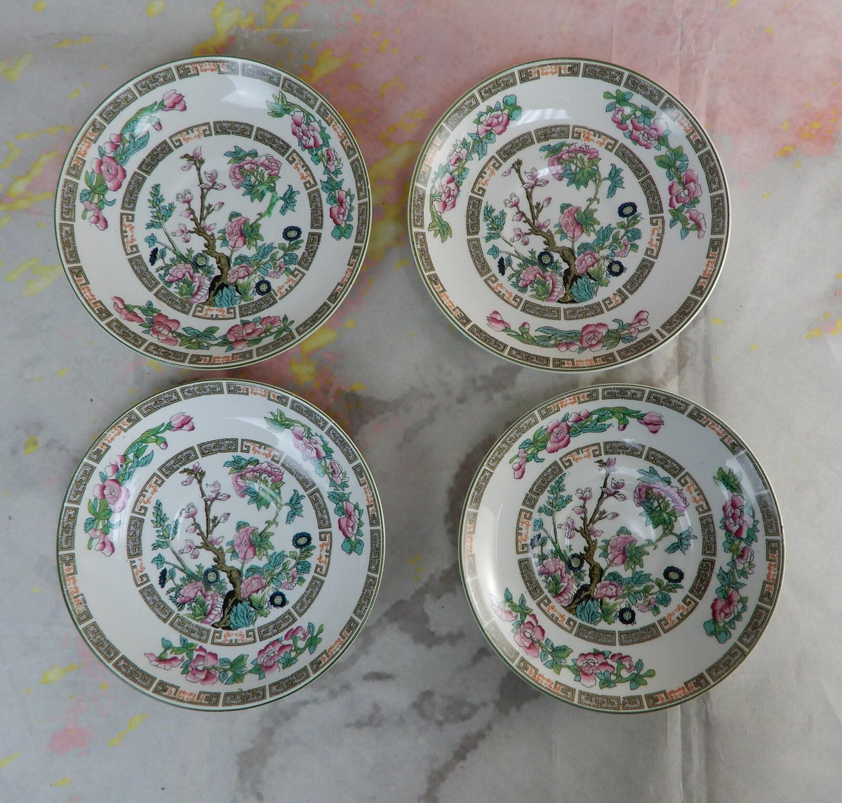 Set of 4 Myott Son&Co. England" Indian Tree" Cups and Sauces