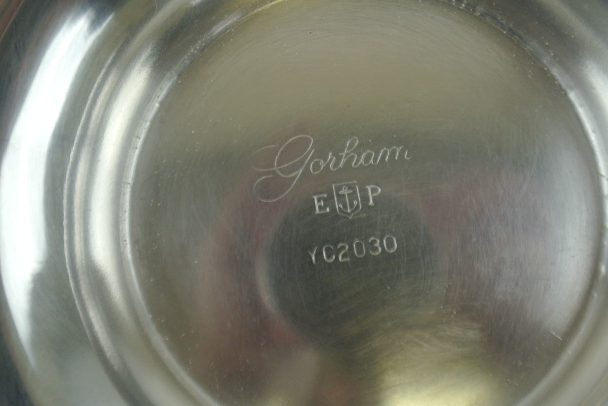 Vintage Gorham E P Silverplate Rondo Round Gravy Sauce with Attached Under Plate
