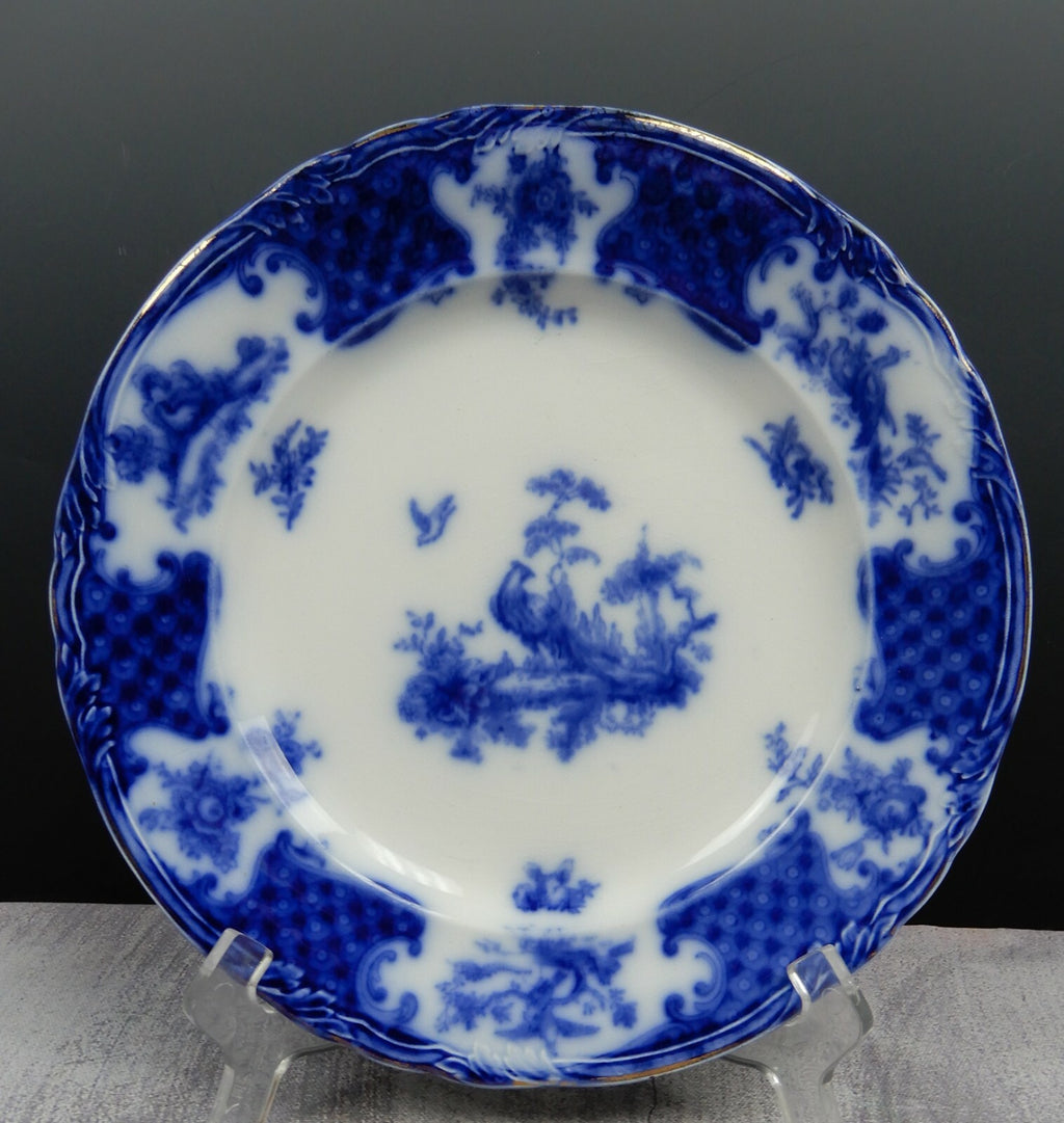 Antique 1903 Flow Blue by Thomas Furnival & Co. Pattern "Warwick" 9-1/2" Plate
