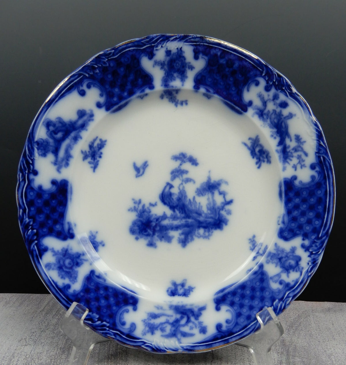 Antique 1903 Flow Blue by Thomas Furnival & Co. Pattern "Warwick" 9-1/2" Plate