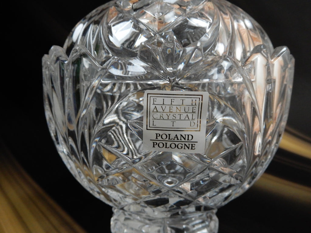 Vintage Fifth Avenue Crystal Wellington Covered Candy Dish 24% Lead Crystal