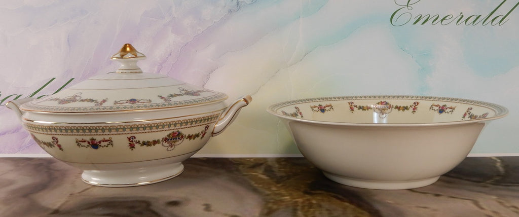Vintage H&C Selb Bavaria Germany Heinrich "SENTA" Lidded Bowl and Round Bowl
