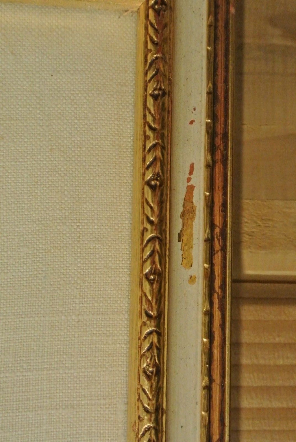 Vintage Needle Work Frame with Yellow and Lavender Flowers ~Non Glare Glass~