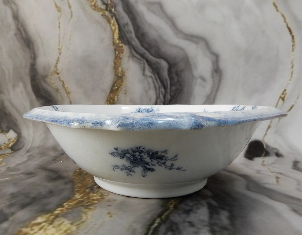 Antique WH Grindley Transferware Ironstone Wash Basin Bowl "Doreen Pattern"