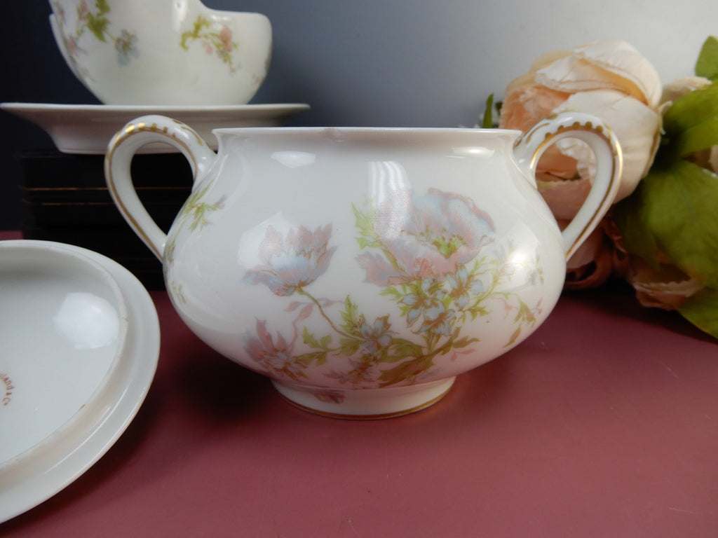Vintage Haviland Limoges Schleiger 79,Gravy Boat,Sugar Bowl & Creamer