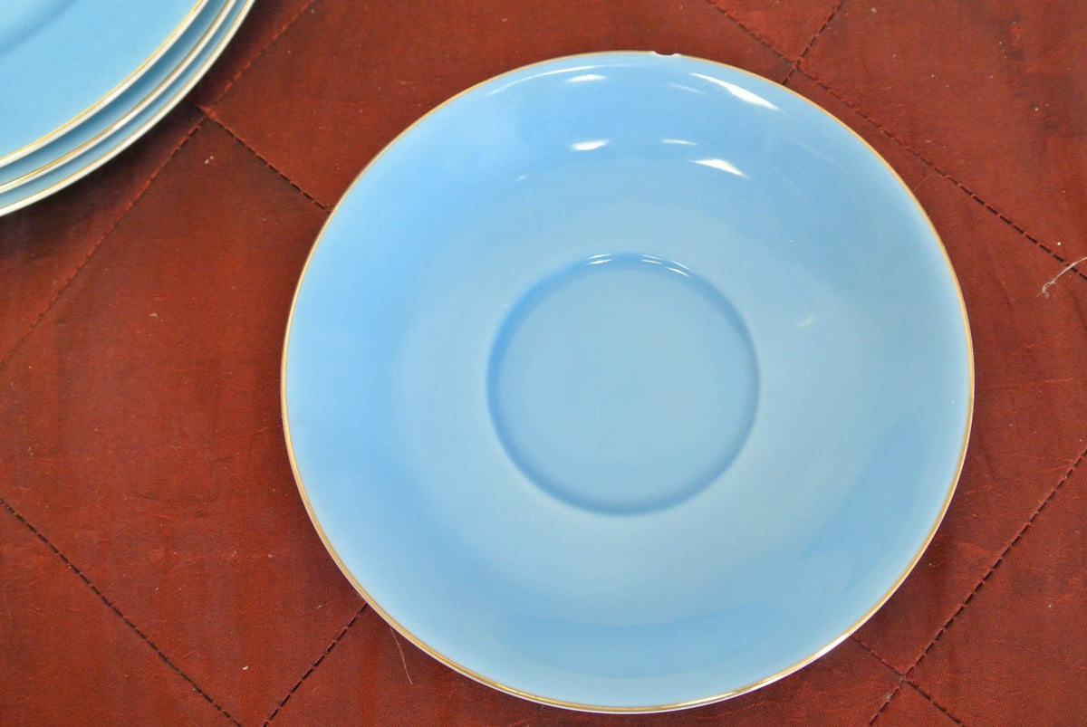 ~~`Set of 4 Noritake Blue Morimura China Cup and Saucer and Dessert Plate~~~B