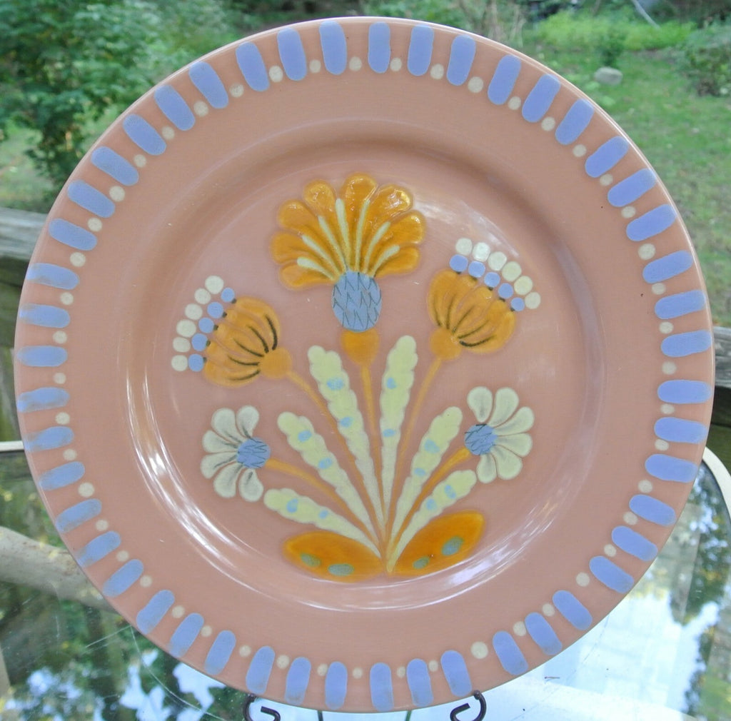 Diamondstone Laveno 12-1/2"  Platter with Flowers Made in Italy