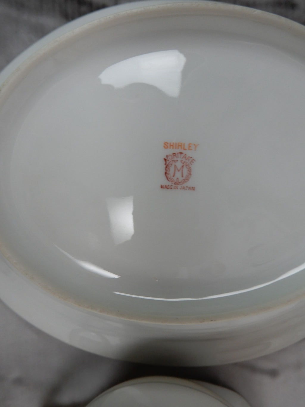 Vintage Morimura Japan Shirley Pattern Oval Bowl and Creamer