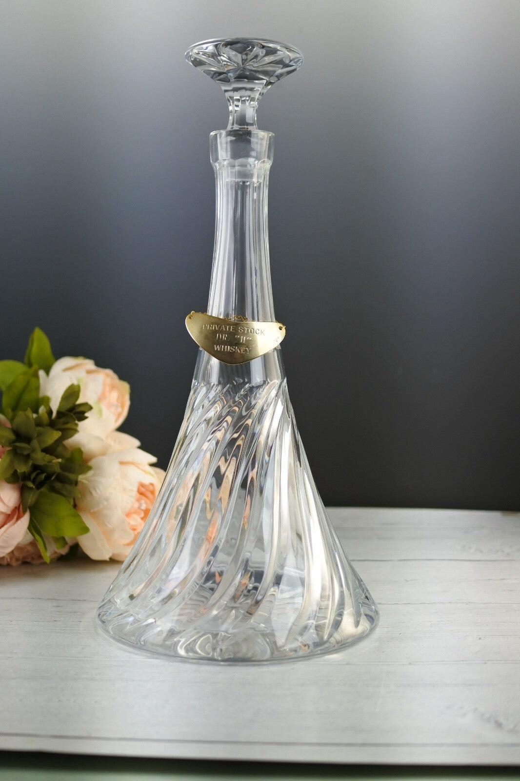 Vintage Large Vintage Crystal Whiskey Decanter