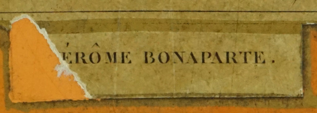 Vintage Fleur-de-lis Box with Print of Jerome Bonaparte Wooden Box