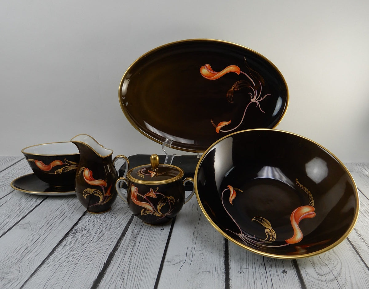 Furstenberg Germany Dinnerware Set: Platter, Sugar, Creamer, Veg & Gravy