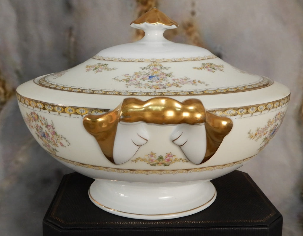 Vintage Royal Embassy China "Fresno" Lidded bowl and Oval Serving  Bowl