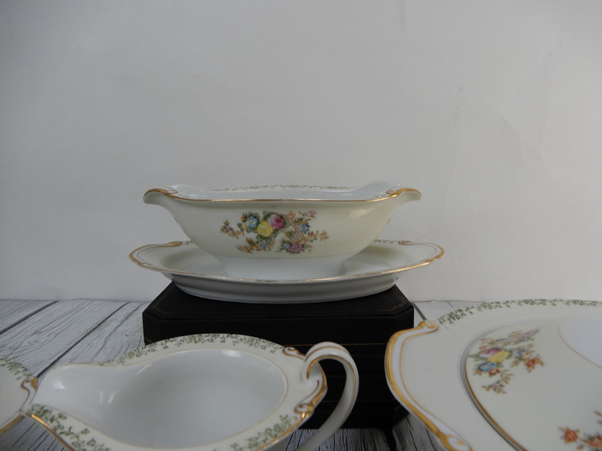 Regal China Japan w/ Imperfections Gravy Bowl ,Creamer,Sugar Bowl & Lidded Bowl