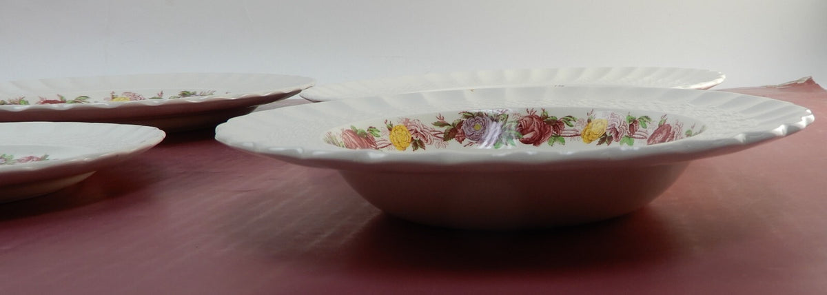 Set of 5 Piece Copeland Spode "Rose Briar" With Chips and Flaws Made In England
