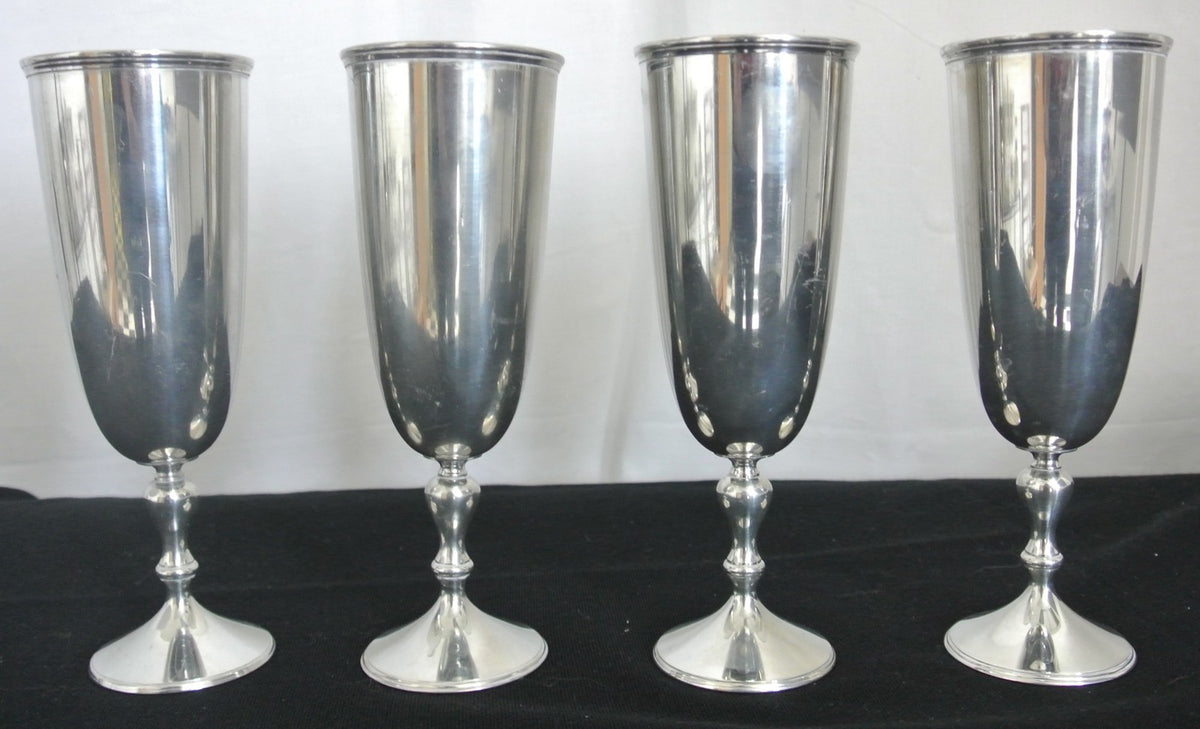 Set of 4 Selangor Pewter Goblets Glasses Sovereign Collection