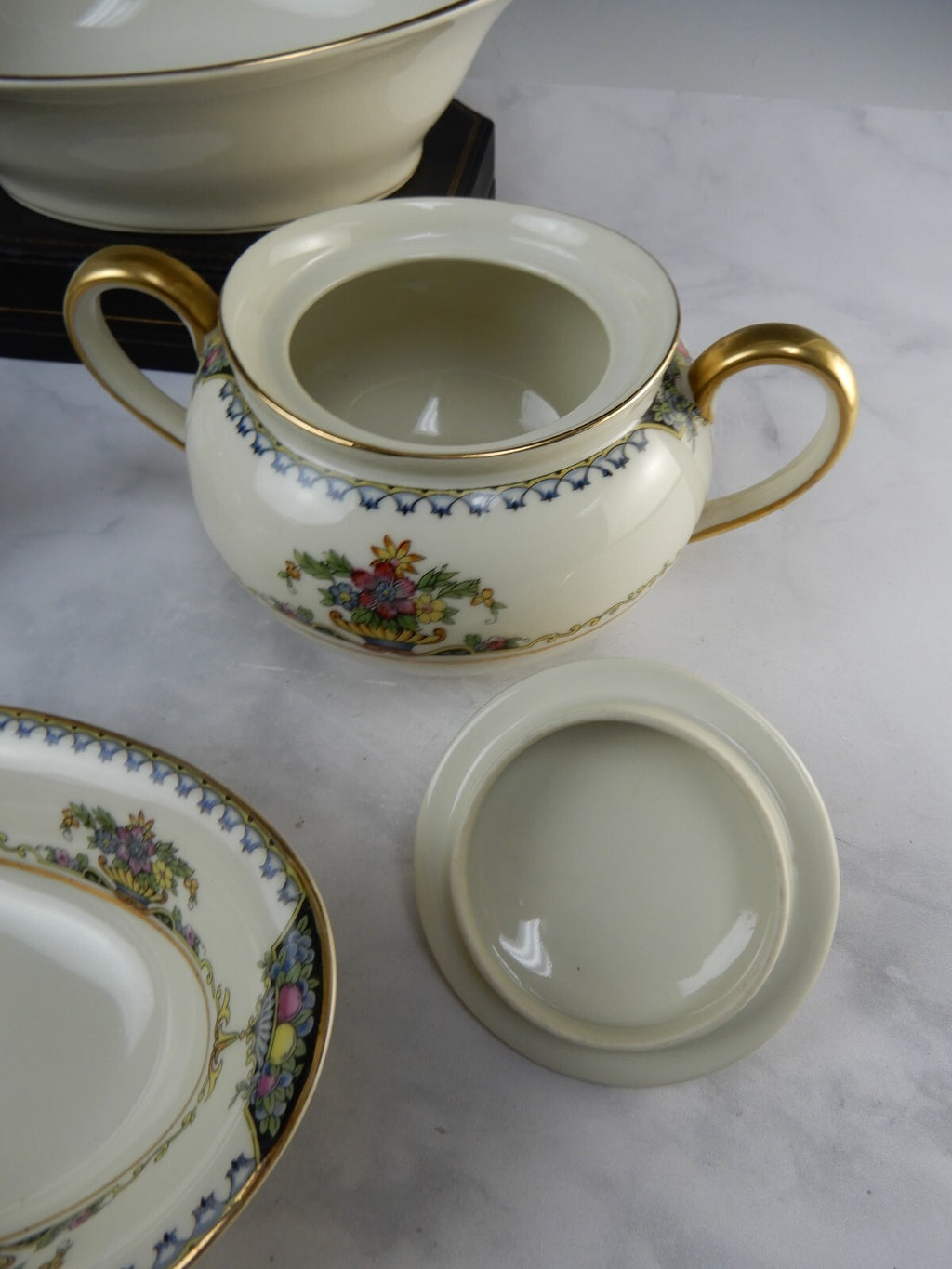 Vintage 1920 Noritake China Ivory "Colonade"  Four Piece Serveware Set