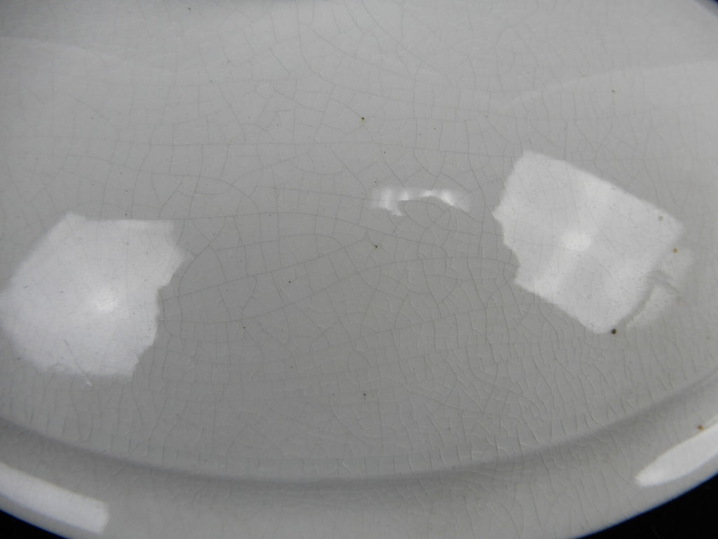 Antique J&G Meakin White Ironstone Casserole Dish Lid