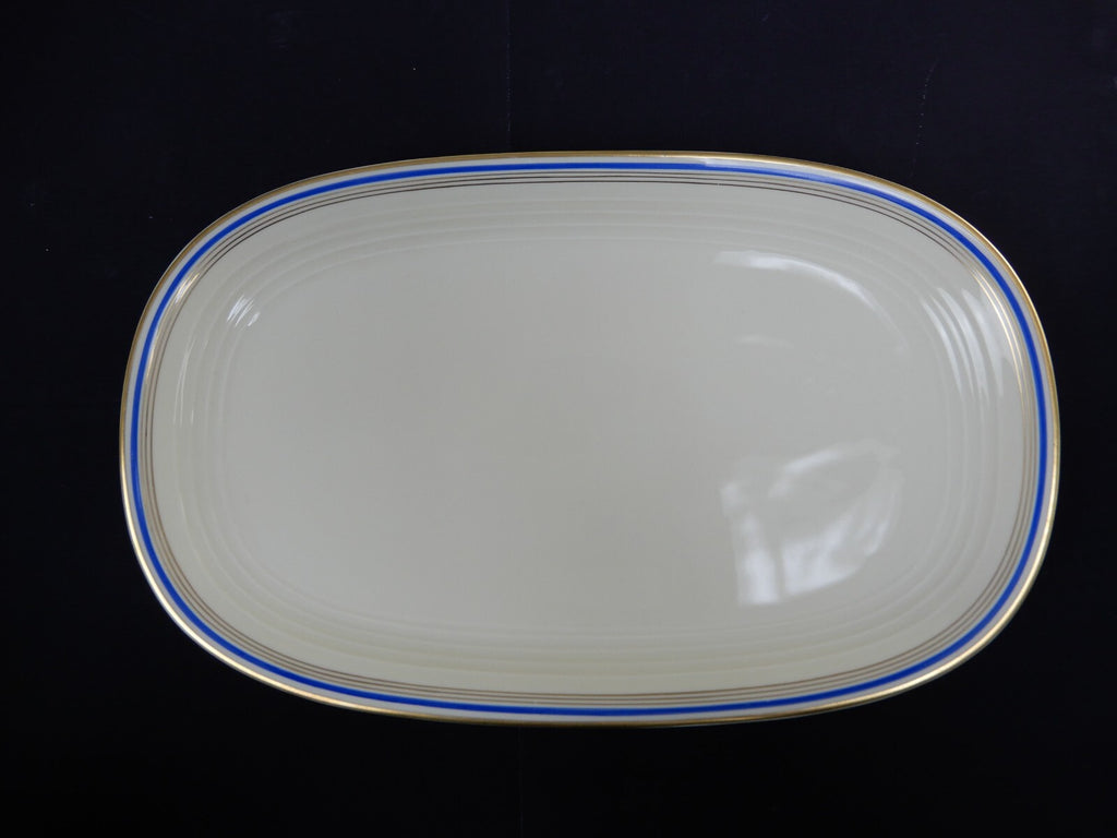 Eamag Schönwald Bavaria Serving Platters Bowls – Gold Cobalt Blue Rims
