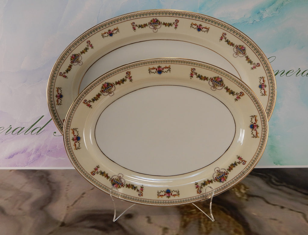 (2) H&C Selb Bavaria Germany Heinrich "SENTA" Oval Platters 16" and 12"