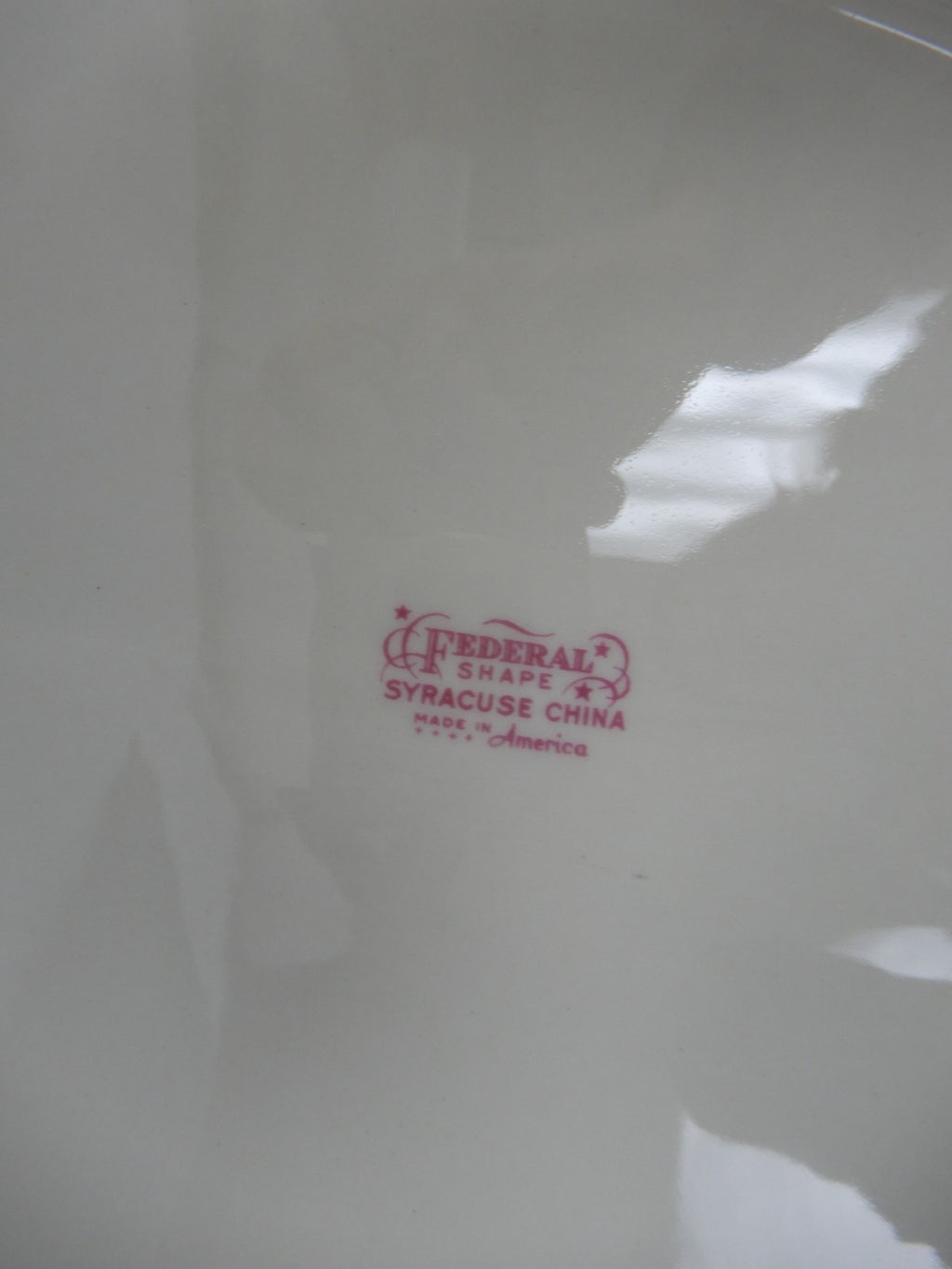 Vtge Federal Shape Syracuse China Victoria Rose -Platter and Relish Dish