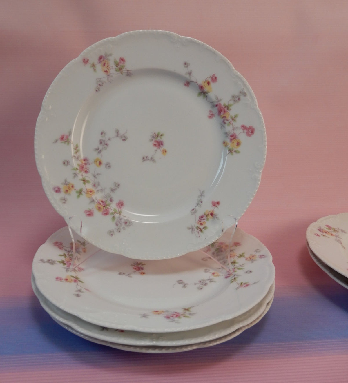 Set of 6 Bassett Limoges Austria "5789" Pattern 8-1/2" Salad Plates