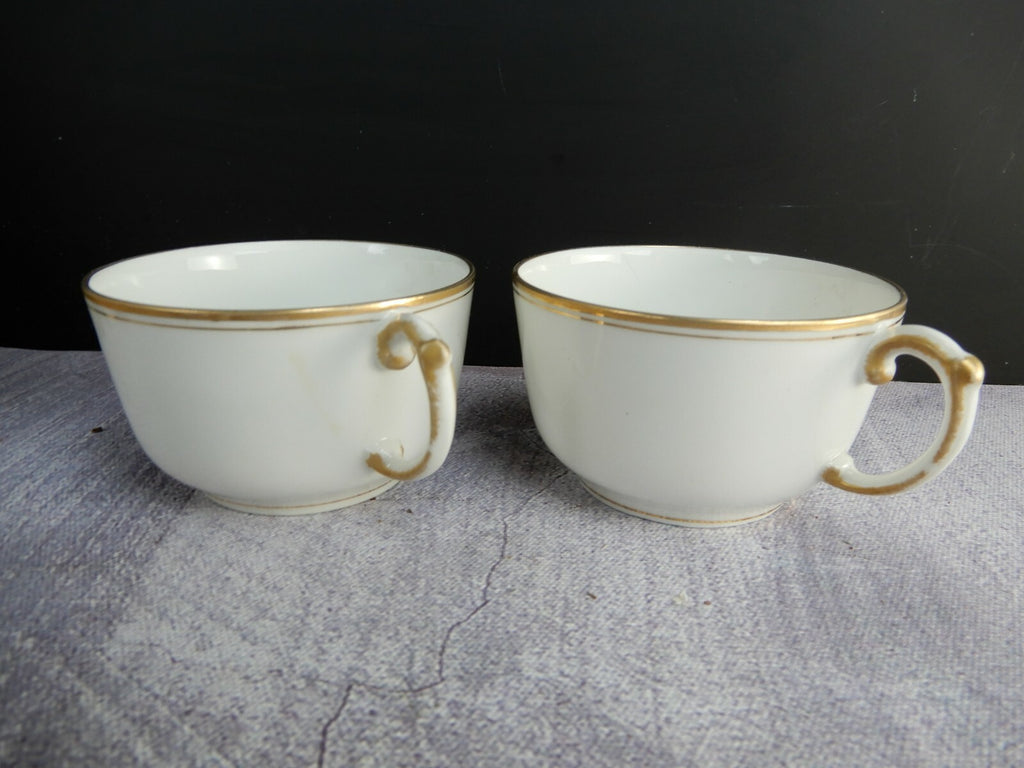 Vintage D&C Delinieres and Cie.Gold Rimmed Tea /Coffee Cups Set Of 5 No saucers