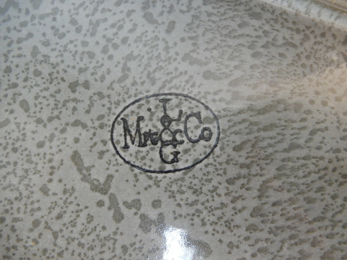 Vtge Grey Enamelware Graniteware L & G Mfg Co Hospital Bed Pan Farmhouse Decor
